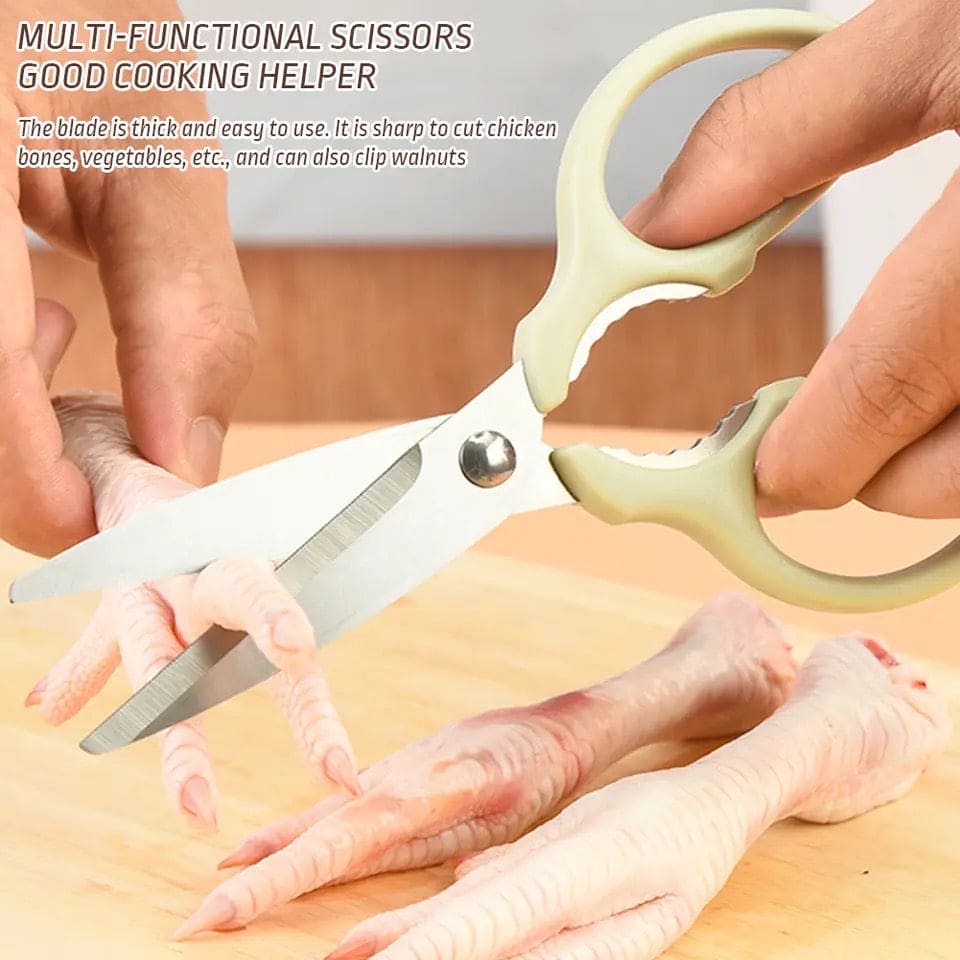 Kitchen Scissor Peelar Set, 3 In 1 Melon Planer, Wovilon Scissor And Peelar, Multipurpose Food Shear, Practical Kitchen Cutting Tool, Heavy Duty Meat Poultry, Stainless Steel Utility for Ultra Sharp Seafood Herb Serrated