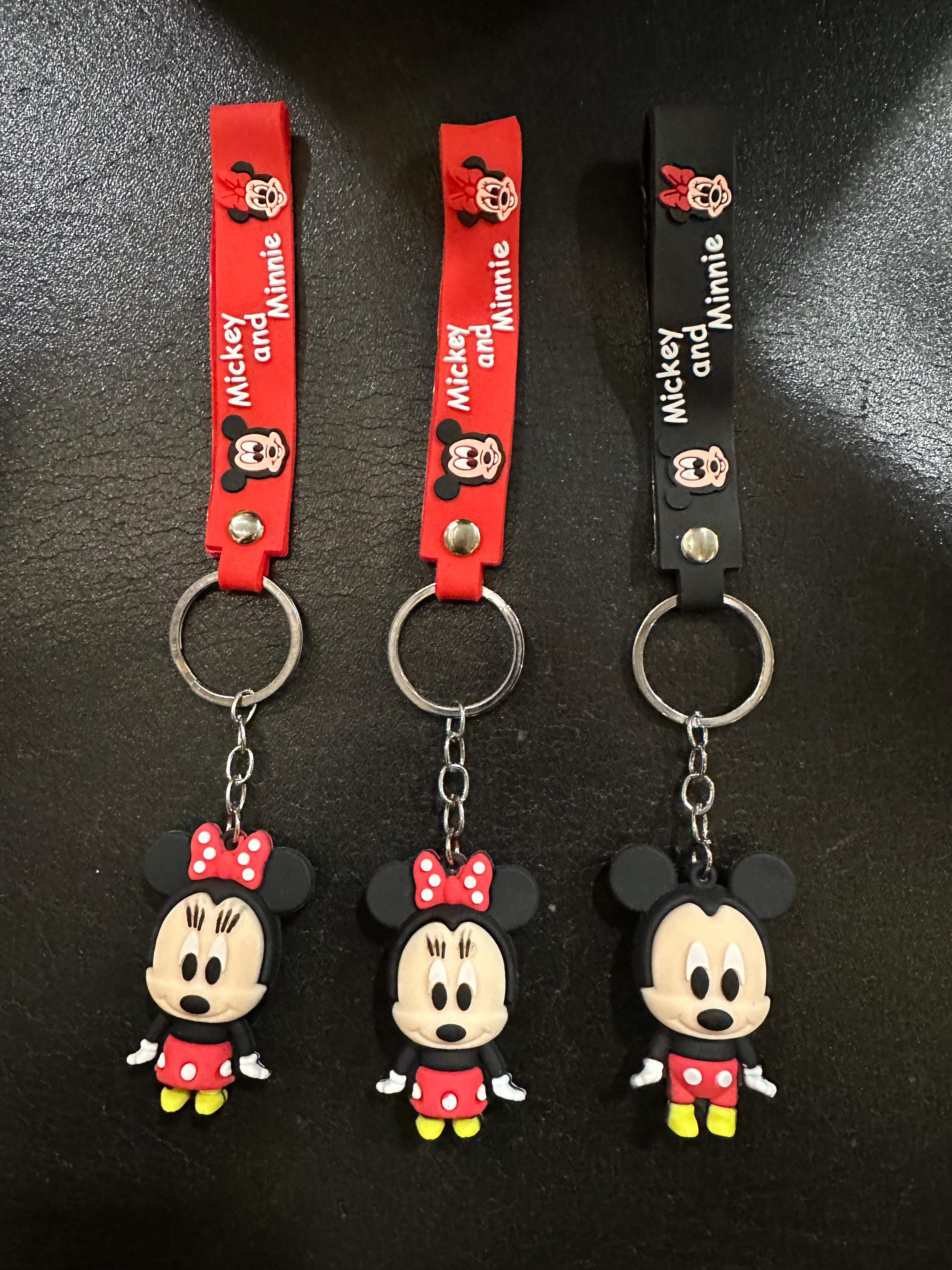 Set Of 3 Cute Anime Keychains, Kawai Cartoon Hanging Keychains, Cute Doll Ornament Keychains