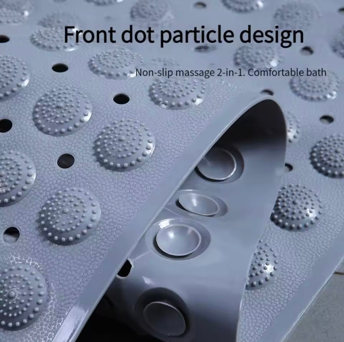 Anti Slip Shower Mat, Textured Shower Floor Mat, Skid Resistant Bath Rug, Bathroom Floor Mat