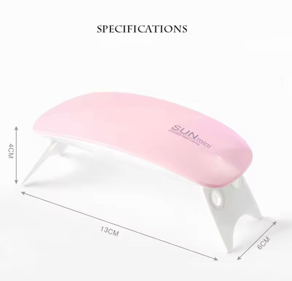 Mini Nail Dryer with Foldable Stand, Portable Mouse Shape UV Gel Dryer