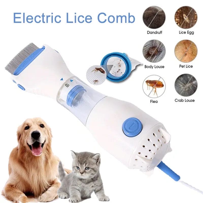 Electric Lice Remover, Portable Lice Comb, Anti lice Removing Device, Fleas Removal Comb For Dogs Cats Pet, Head Lice Remover Machine, Filter Trap Head Lice Catcher, Multipurpose Electric Vacuum Comb