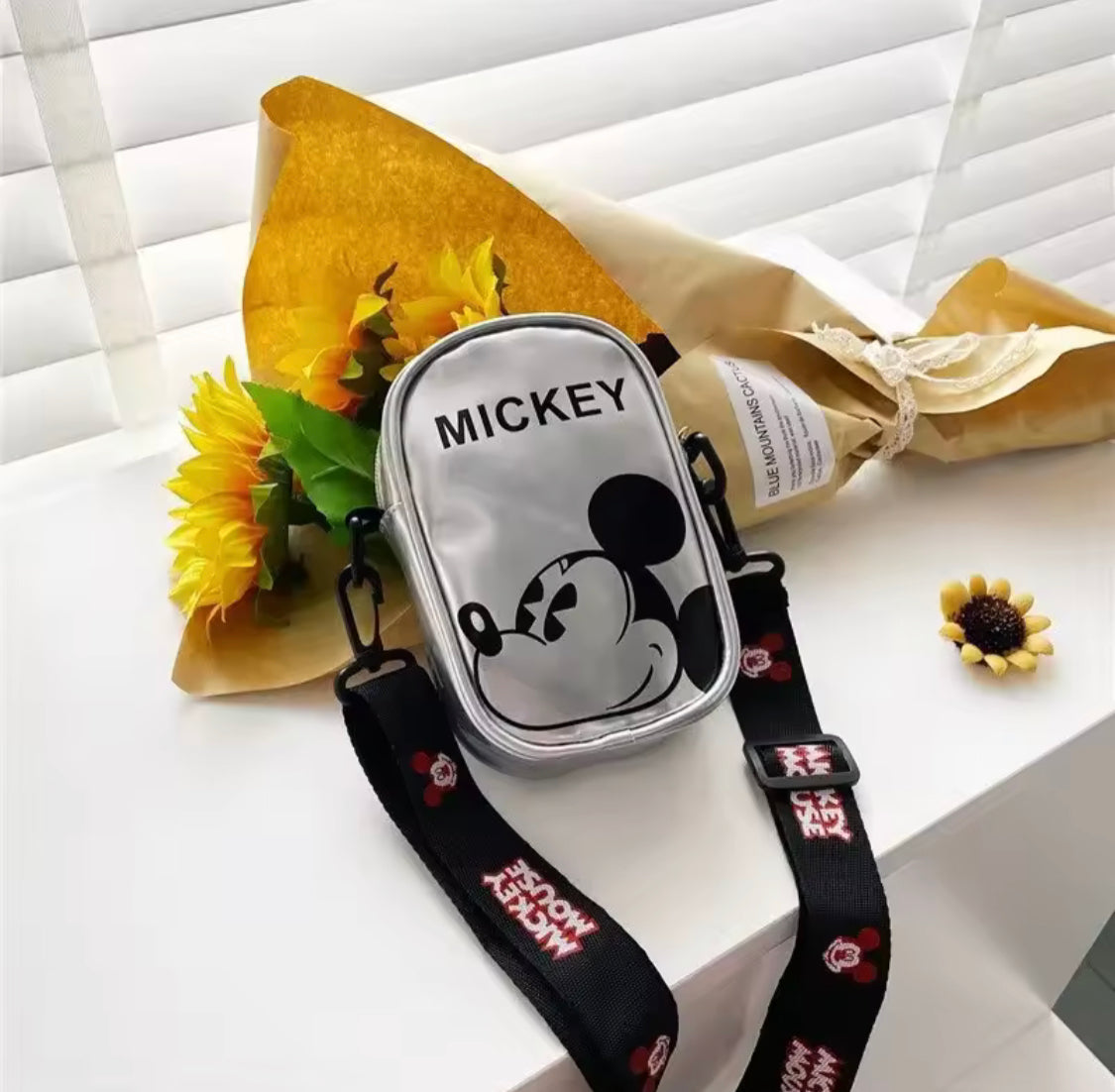 Disney Mickey Mouse Shoulder Cross Bag, Soft Toddler Bag, Mini Travel Kids Backpack, Disney Children Backpack