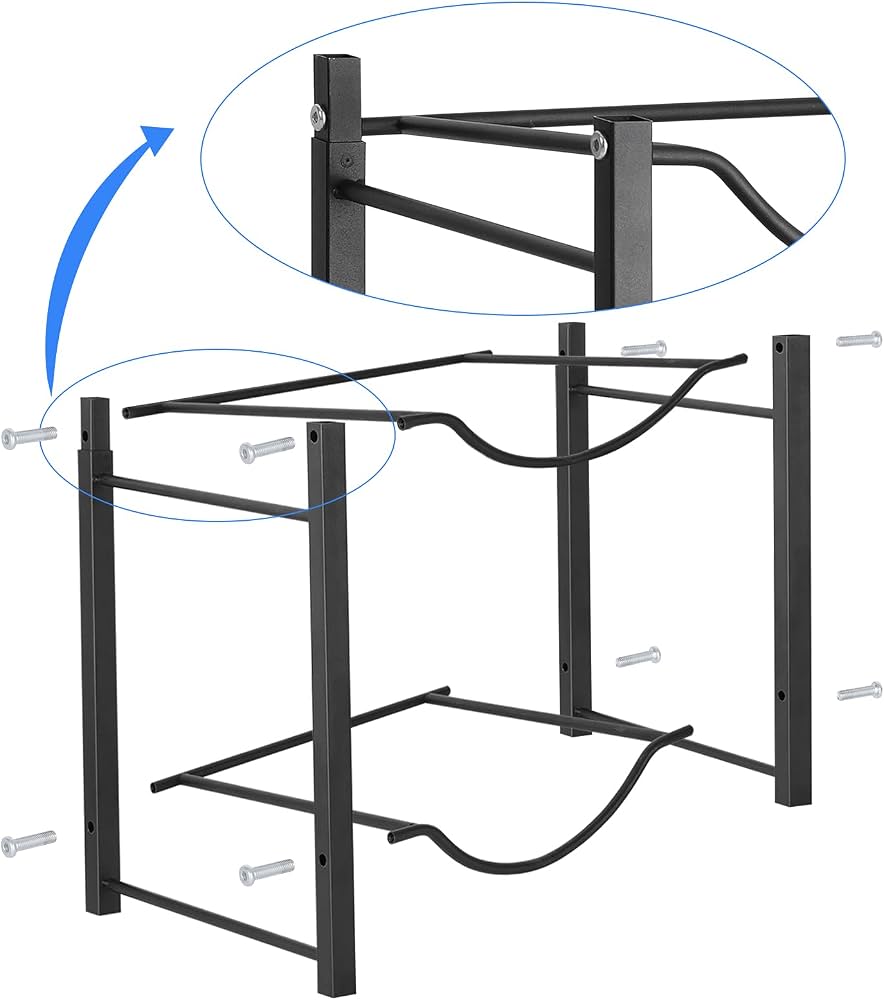Heavy Duty Water Bottle Storage Stand, Modern Water Gallon Organizer, SpaceSaver Water Bottle Rack, Premium Steel Water Bottle Organizer