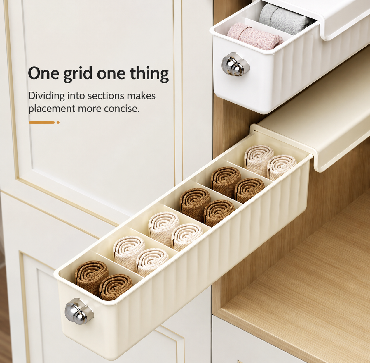 Hanging Wall Mounted Organizer, Undergarments Drawer Organizer, Multi Grid Drawer Organizer, Slim Slide Storage Organizer