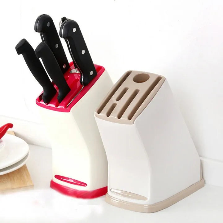 Plastic Kitchen Knife Holder Rack, Multifunctional Knife Holder Rack, Durable Plastic Multifunctional Cutlery Holder