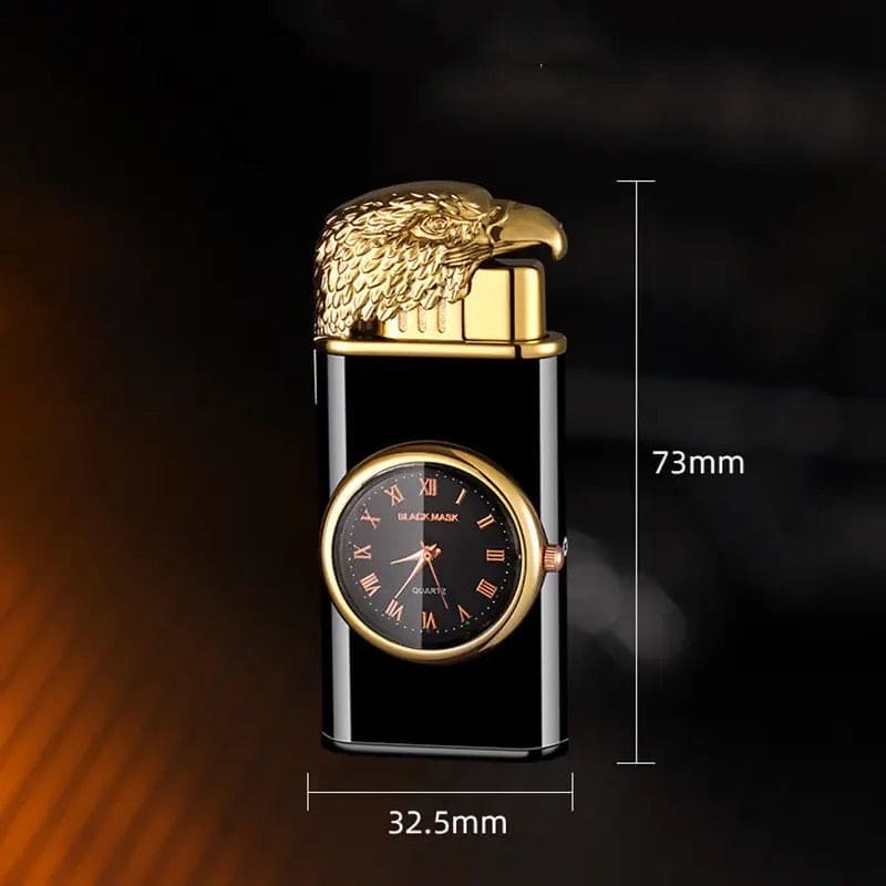 Eagle Head Double Flame Lighter, Metal Torch Turbo Double Fire Lighter, Kitchen Outdoor Portable Barbecue Camping Cigar Lighter, Windproof inflatable Lighter, Refillable Windproof Straight Flame Lighter