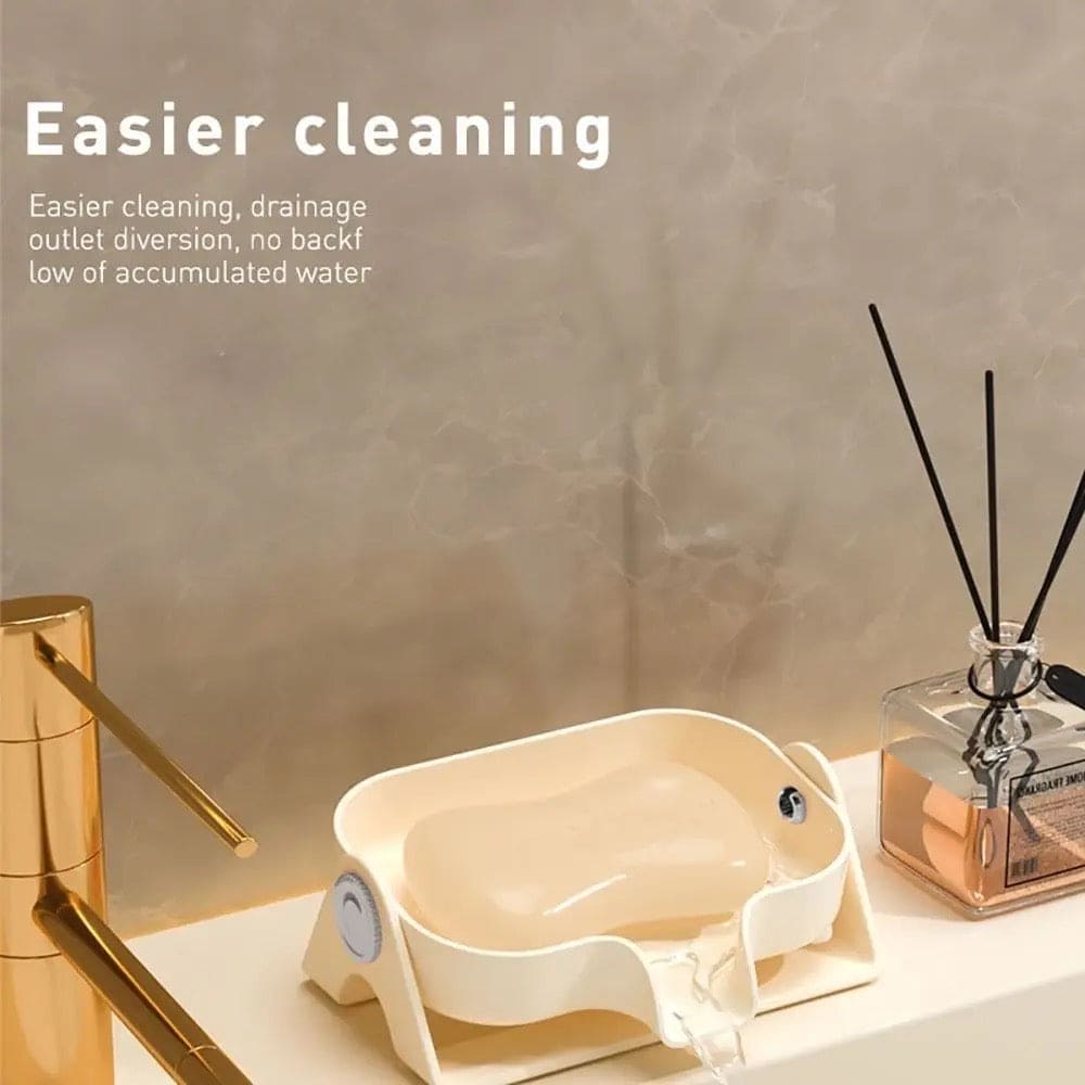 Shower Soap Holder, Adjustable Drain Soap Dish Holder, Self Emptying Soap Tray, Sink Waterfall Soap Dish, Self-draining Soap Saver Stand For Shower Bathroom Kitchen