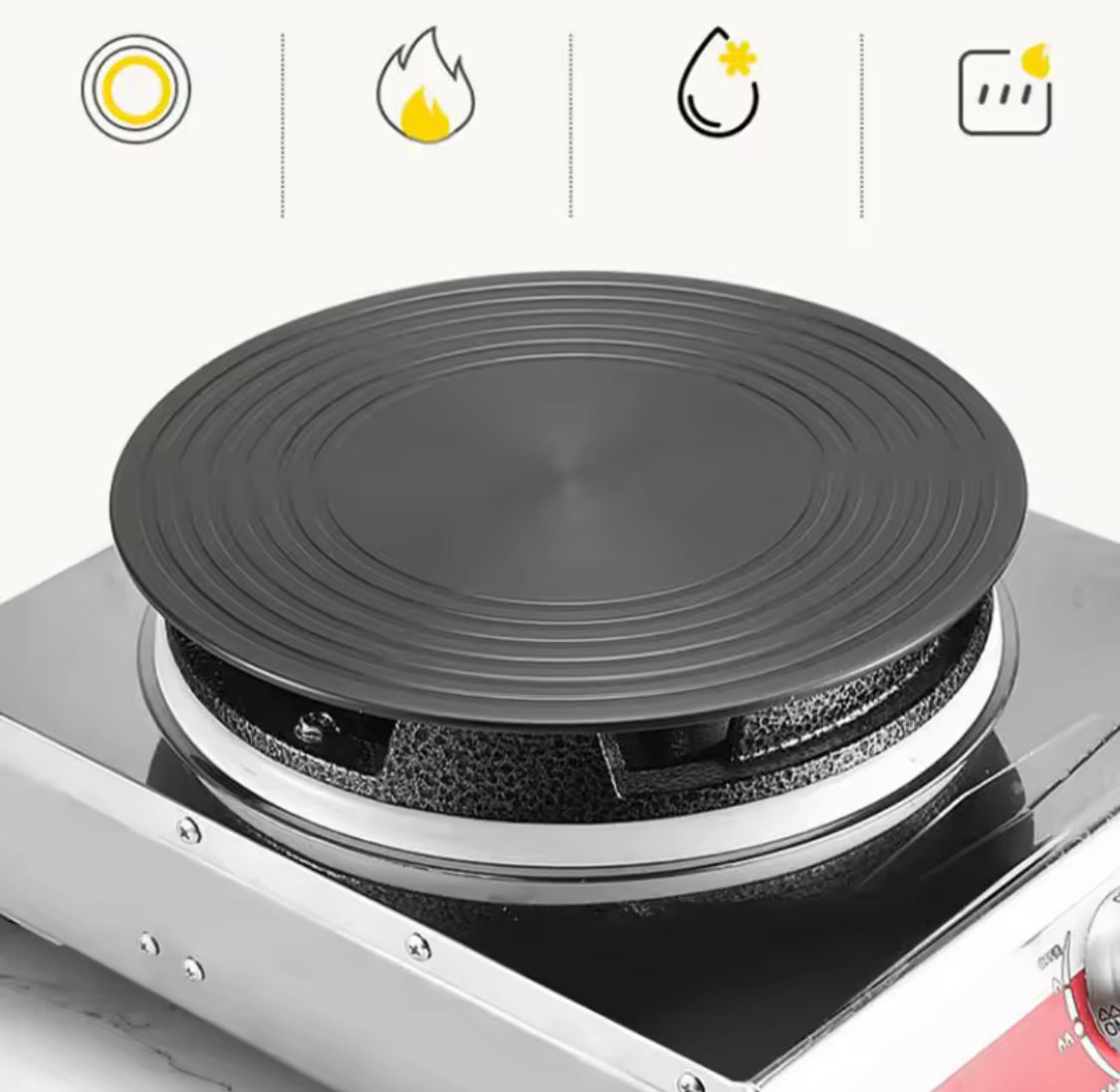Stainless Steel Heat Diffuser Plate, Gas Stove Heat Cooking Disc, Energy Saving Heat Diffuser Plate