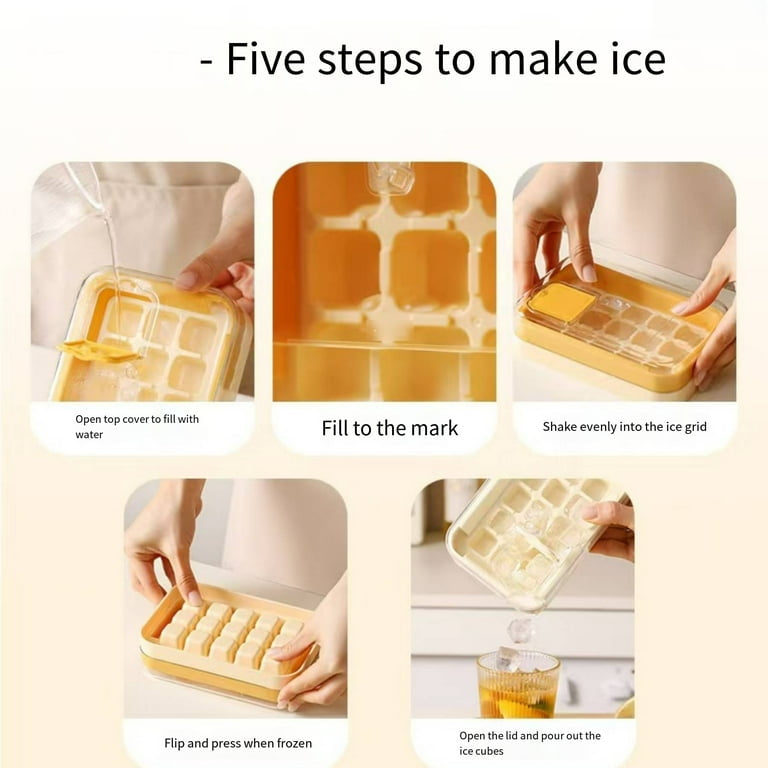 15 Grid Ice Cube Container, Fresh Cube Ice Tray Box, Chill Ice Box Maker, Pure Freeze Ice Box