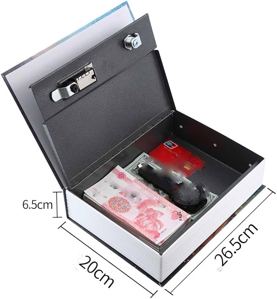 Secret Dictionary Lock Box, Fake Dictionary Security Safe, Portable Book Shaped Cash Safe, Fake Dictionary Security Safe