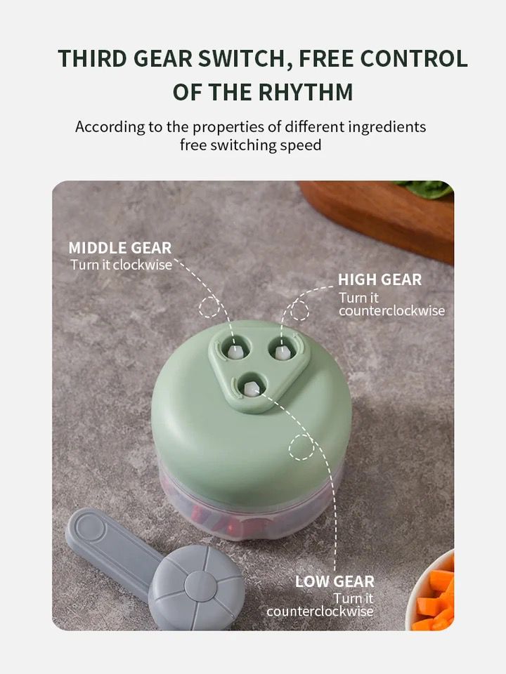 Manual Meat Mincer Chopper, Rotating Garlic Press Crusher Vegetable Onion Cutter, Kitchen Food Processing Accessories