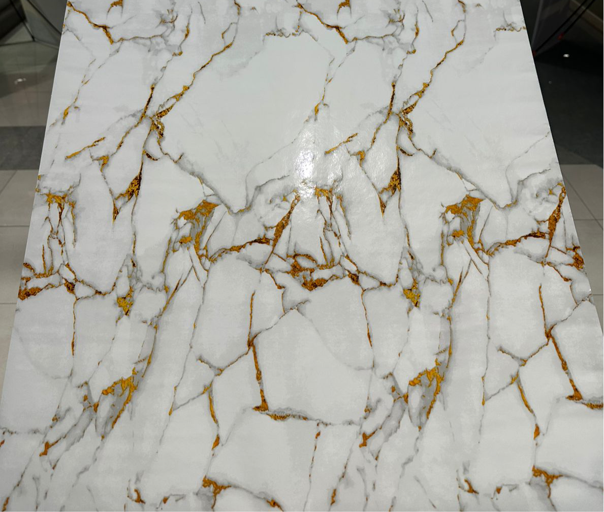 Waterproof UV Marble Sheet, Self Adhesive KSE Walls Sticker, Kitchen Cabinets Countertop Wallpaper