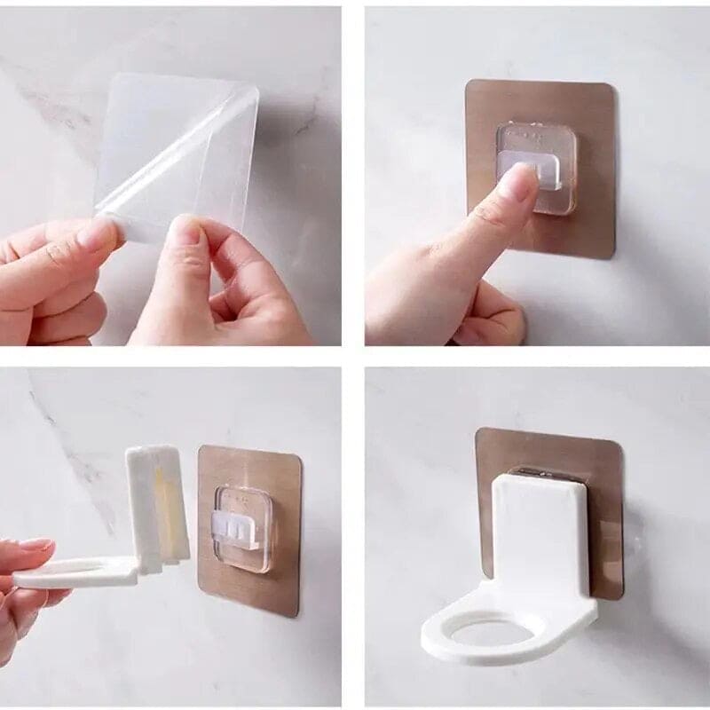 Set of Shampoo Hook, Multi Use Storage Hook, Self Adhesive Home Storage Hook, Multifunction Bottle Hanger, Wall Mounted Rack Hook, Bathroom Shower Gel Hook, Kitchen Liquid Soap Holder Rack