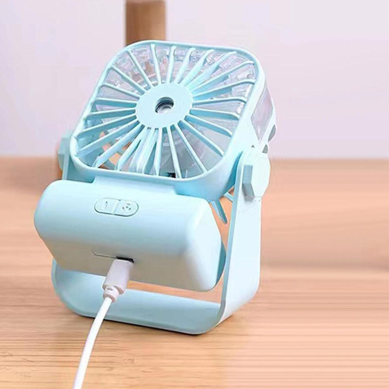 Rechargeable USB Desk Spray Fan, Water Spray Mist Table Fan,Portable Mini Travel Fan, Mini Humidifier Fan