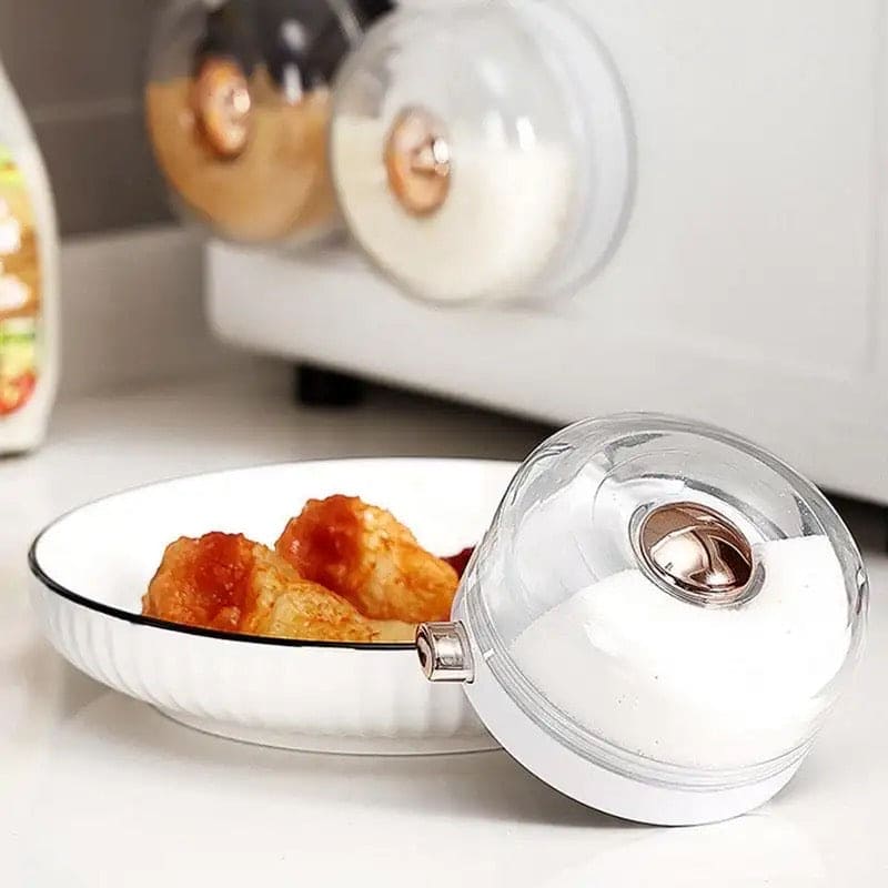 Magnetic Spice Jar, Suction Glass Condiment Bottle, Practical Seasoning Bottle Storage Bottle, Kitchen Salt Shaker Large Capacity Seasoning Box, Refrigerator Wall Hanging Vacuum Rotary Seal Tank, Multipurpose Wall Magnetic Jar