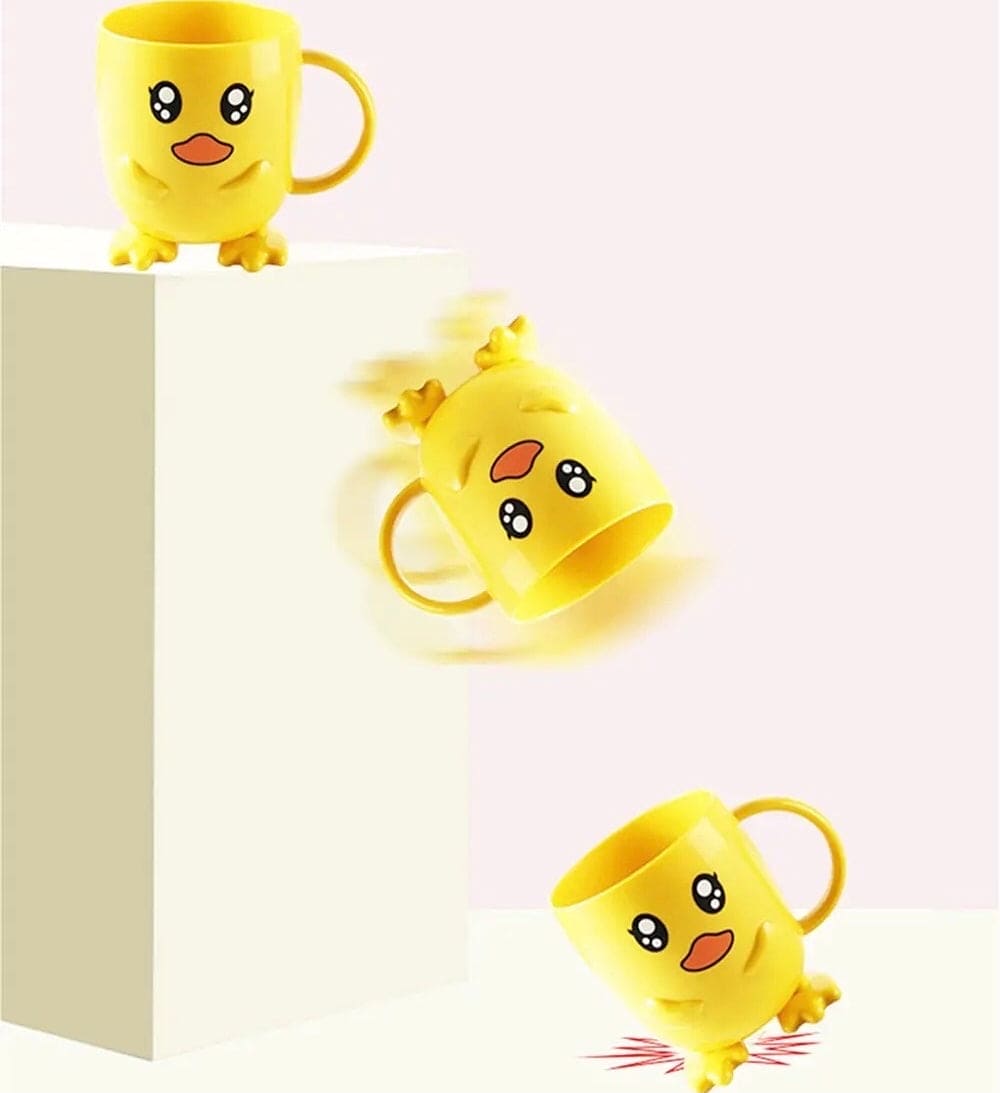 Duck Mouthwash Cup, Bathroom Tumbler Toothpaste Holder With Handle, Mouthwash Home Travel Cups, Cute Children Toothbrush Clean Cup, Baby Toothbrush Mug