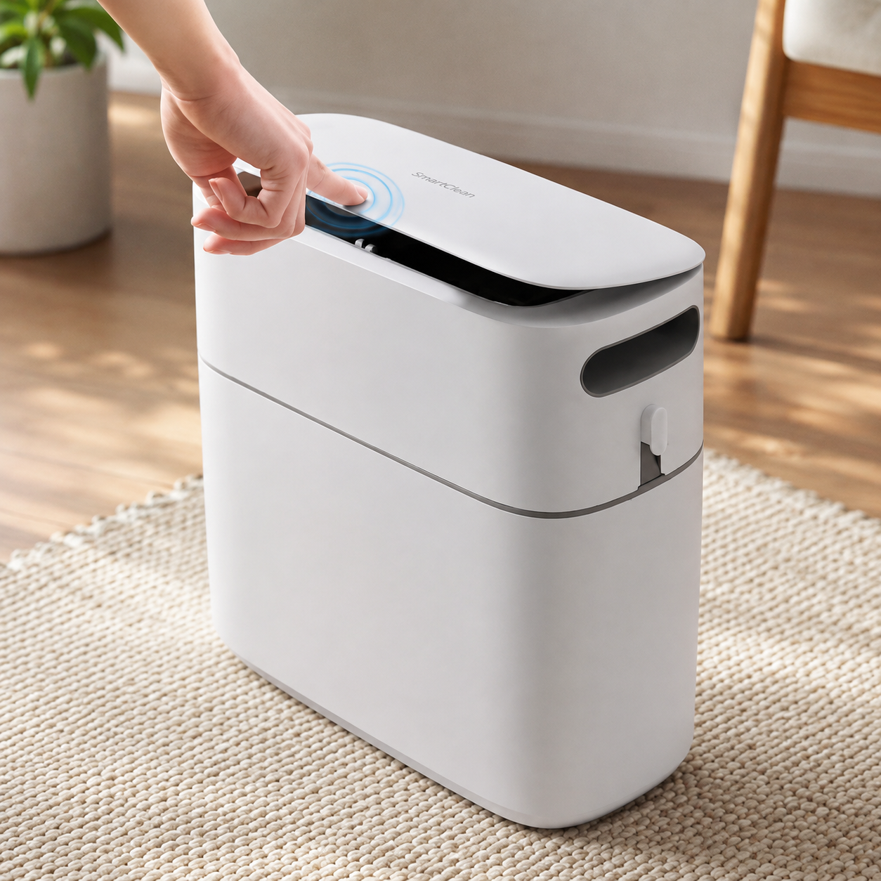 8L Smart Automatic Waste Bin, Smart Space Saving Kitchen Bin, Slim Automatic Trash Bin, Multi Purpose Smart Dustbin, Space Saving Kitchen Bin