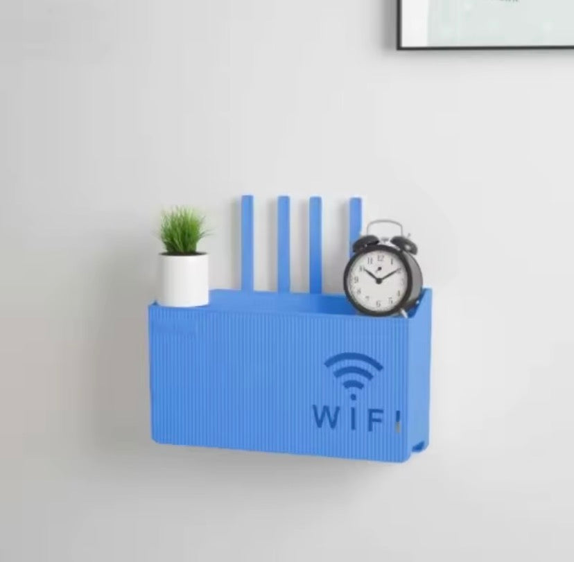 Wireless Wifi Router Shelf, Wall-mounted Cable Power Bracket Organizer, Router Wall Hanging Rack, Game Console Box, Self Adhesive Storage Rack, ABS Cable Organizer Box, Socket Power Cord Storage Shelf, Home Office Wall Organizer Management