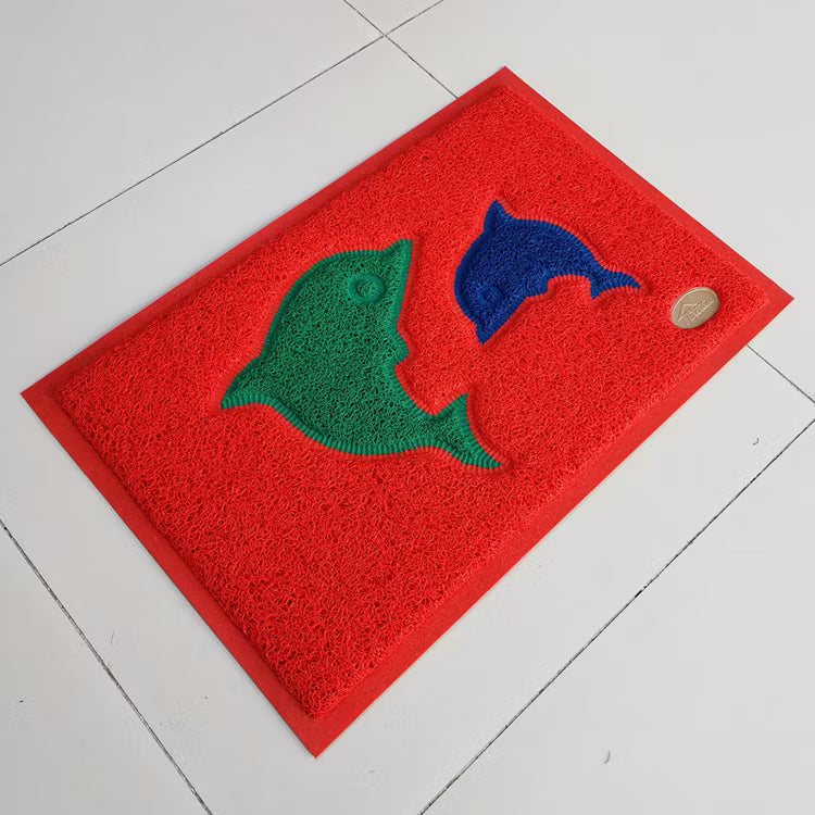 Dolphin And Footprint Doormats, Cute Waterproof Doormats, Marine Steps Doormats