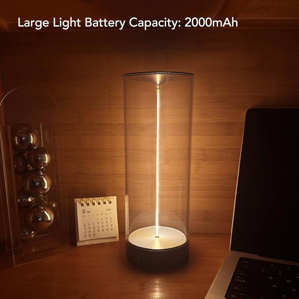 Magnetic Filament Cordless Lamp, Movable Minimalist Table Lamp, 3 Levels Touch Dimmable Rechargeable Nightstand Light, Creative Ambient Light Bar, Outdoor Decoration Night Light, Home Living Room Table Lamp