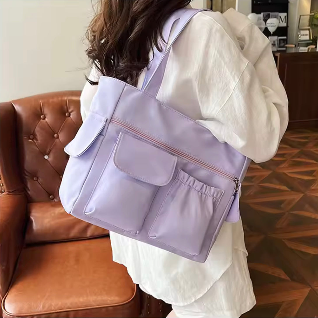 Nylon Canvas Tote Bag, Women Office Shoulder Bag, Fashionable Handbag For Travel