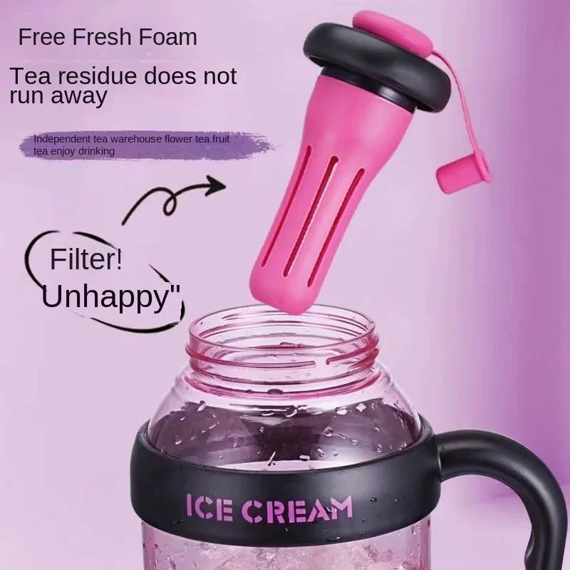 1200ML Large Capacity Water Bottle, Outdoor Sport Travel Bottle, Cute Portable Straw Water Bottle