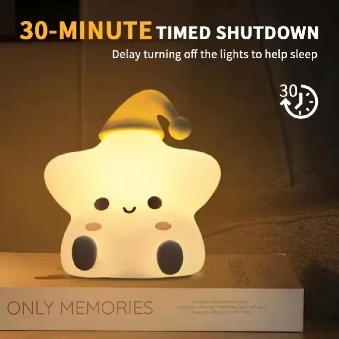 Rechargeable Silicone Star Lamp, Little Star Night Lamp, Mini Star Table Lamp, Cute LED Star Night Light