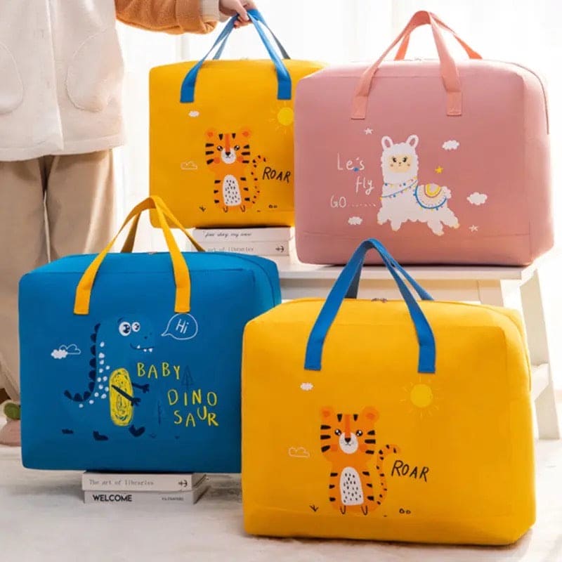 Children Comforter Bag, Foldable Storage Box Bag, Portable Multifunction Storage Bag, Closet Organizer Moving Tote Bag, Reinforced Handles Zippered Organizer, Large Capacity Childbirth Bag