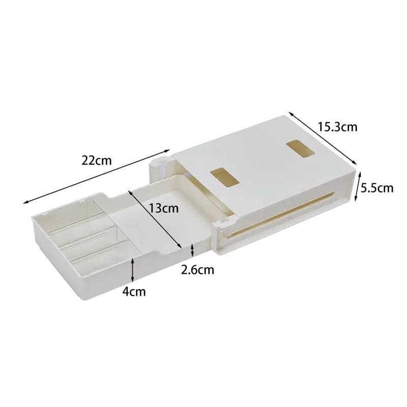 Hidden Drawer Organizer, Under Desk Drawer Storage Organizer, Under Desk Self Adhesive Hidden Drawer, Hanging Hidden Pen Box, Hidden Drawer Key Storage Box, Under Desk Student Office Stationery Box,