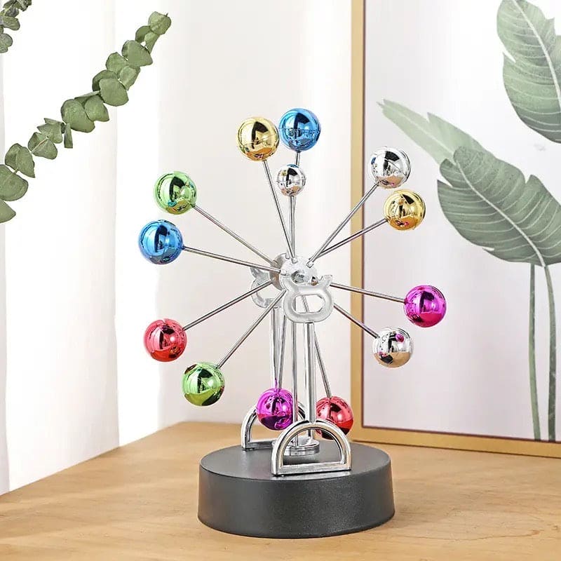 Magnetic Ferris Wheel, Ornaments Home Decor, Rotation Ferris Wheel Desk Toy, Perpetual Motion Physics Science Toy, Newton Pendulum Perpetual Motion Cradle