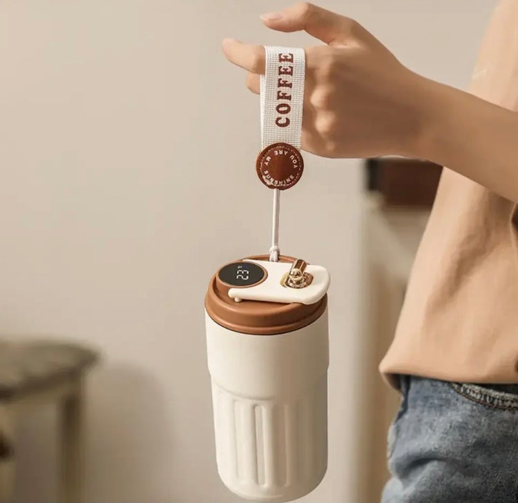 450ML Smart Display Bottle, Stainless Steel Coffee Mug, Portable Tumbler Mug Led Temperature Display