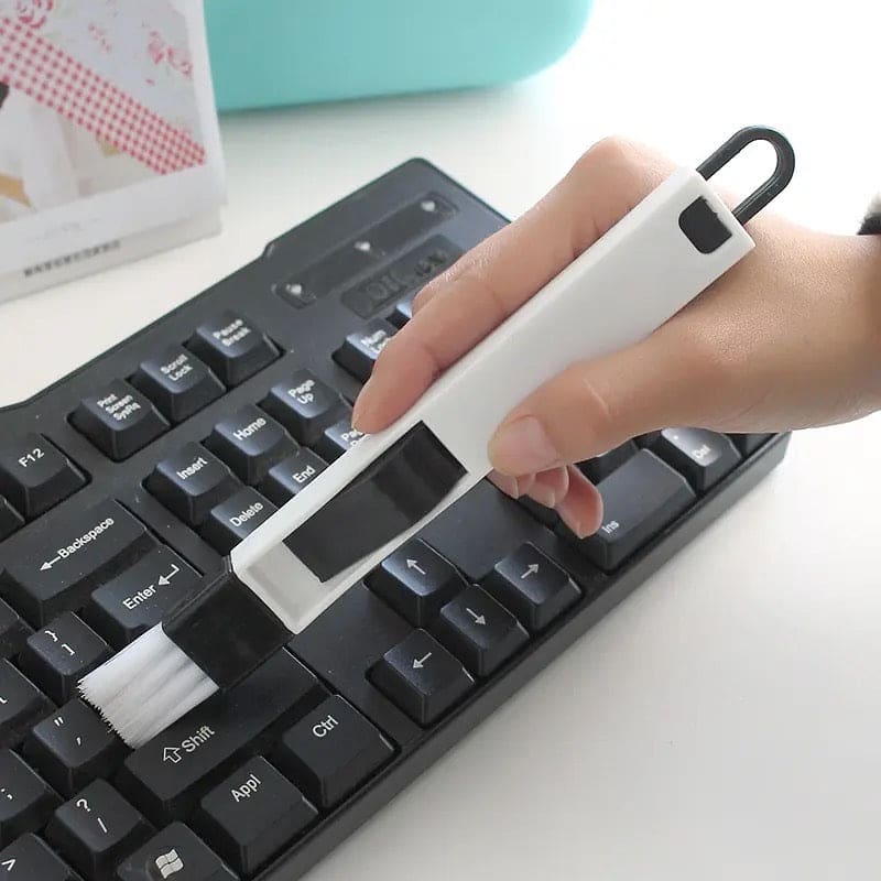 Track Cleaning Brush, 2 In 1 Groove Clean Brush, Dust Cleaning Brush With Mini Dustpan, Multipurpose keyboard Cleaning Brush, Computer Window Cleaning Brush, Nook Cranny Dust Shovel Window Cleaner, Slot Screen Keyboard Drawer Cleaning Brush