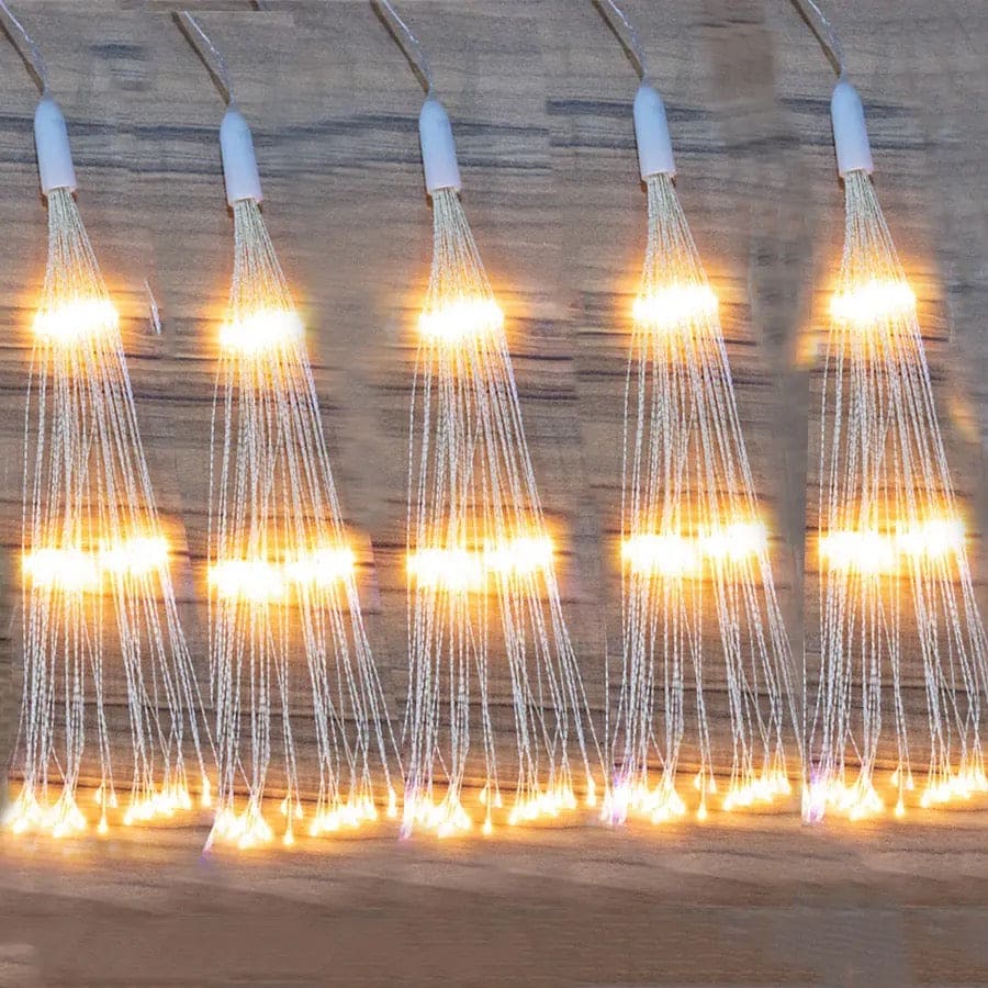 Fire Works String Light, 120 LED Copper Wire Firework Lights, Battery Operated Fairy String Lights with Remote, Waterproof Starburst Firework Garland String Lights