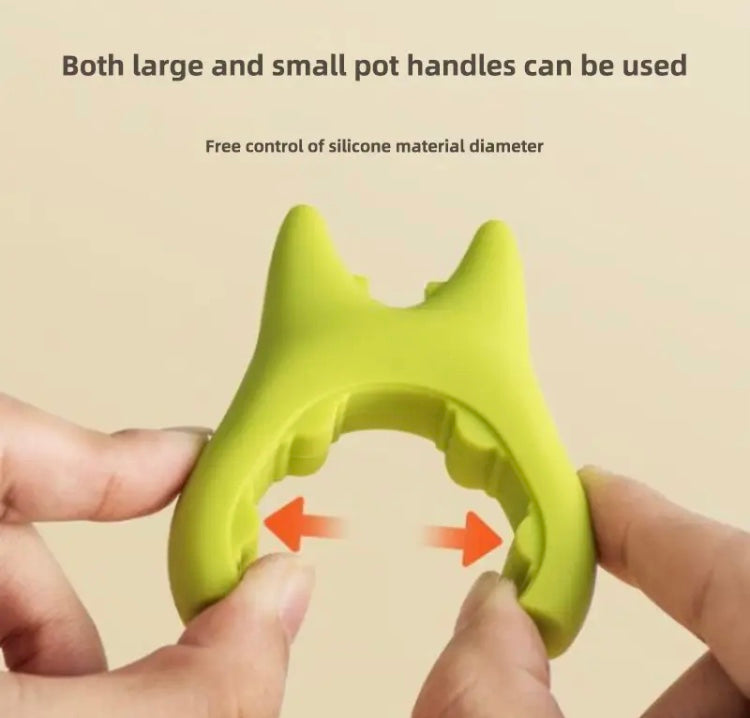 Kitchen Cooking Pan Holder, silicone Pot Clip Spoon Holder, Non-Slip Spoon Holder Stove Organizer