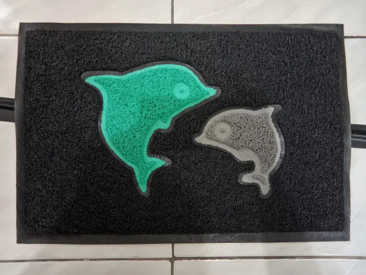 Dolphin And Footprint Doormats, Cute Waterproof Doormats, Marine Steps Doormats