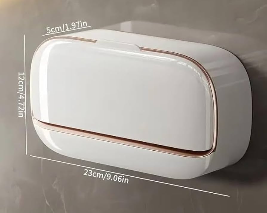 Double Grid Wall Mounted Soap Holder, Wall Mounted Soap Saver Box, Self Draining Soap Storage Box