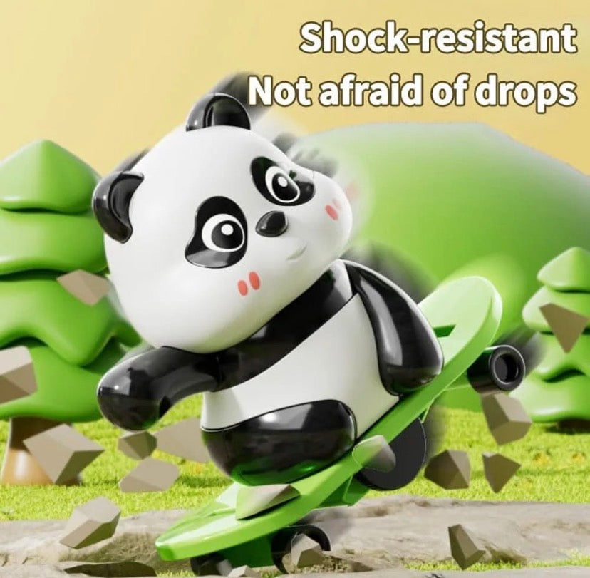 Multi Action Panda Fun Toy, Panda Skateboard & Hula Hoop Toy, Interactive Panda Adventure Toy, Kids Panda Dancing & Skateboard Toy, Panda Fun Activity Toy for Kids