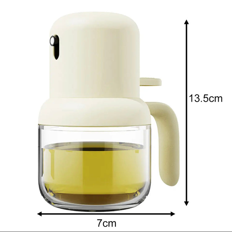180ml Transparent Oil Spray Bottle, Multipurpose Leak-Proof Oil Dispenser, Lightweight Push-type Sprayer Oil Glass Bottle
