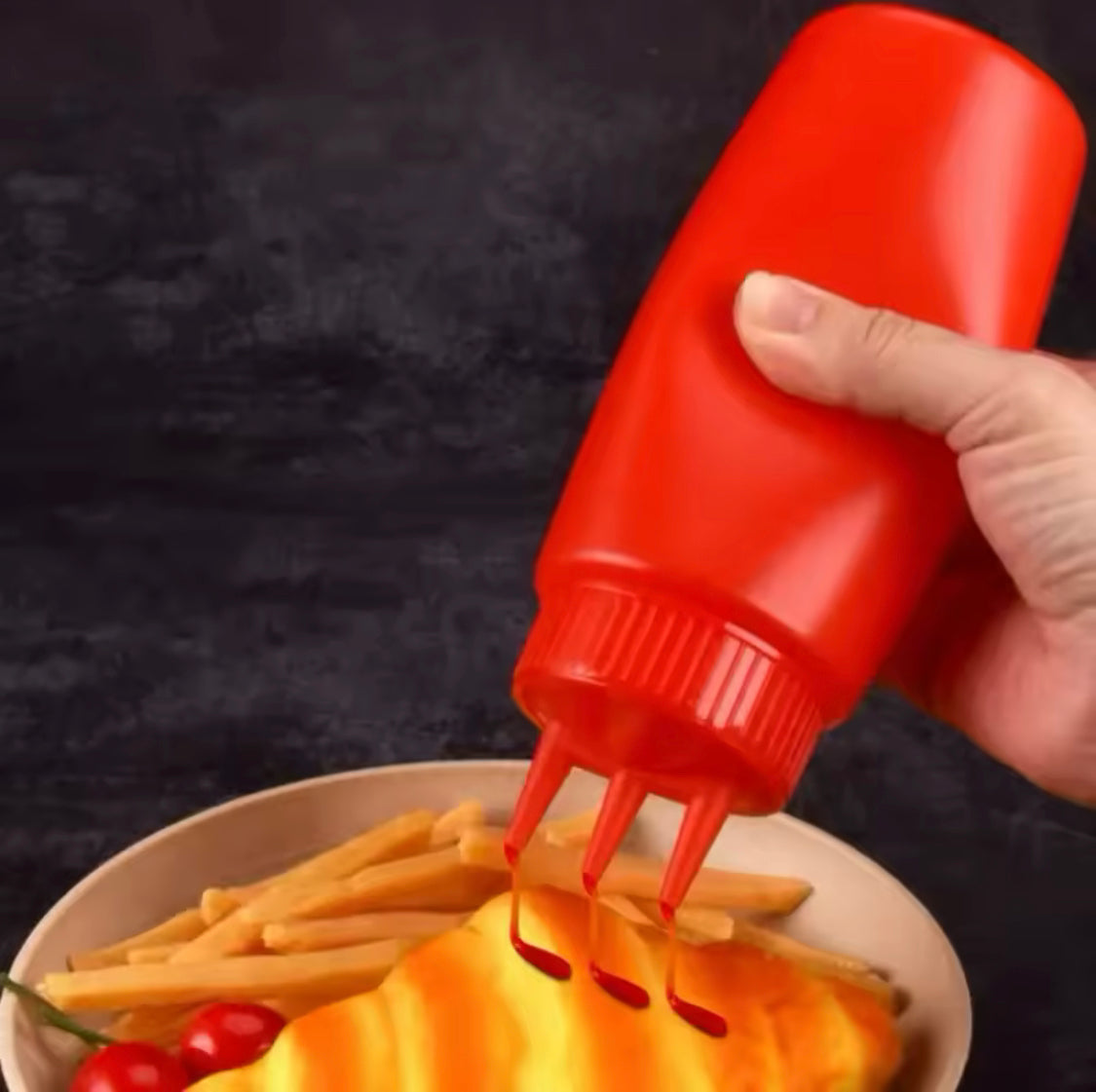 Pack Of 2 Squeeze Sauce Bottle, 3 Nozzles Plastic Sauce Bottle, Salad Dressing Seasoning Ketchup Storage Jar