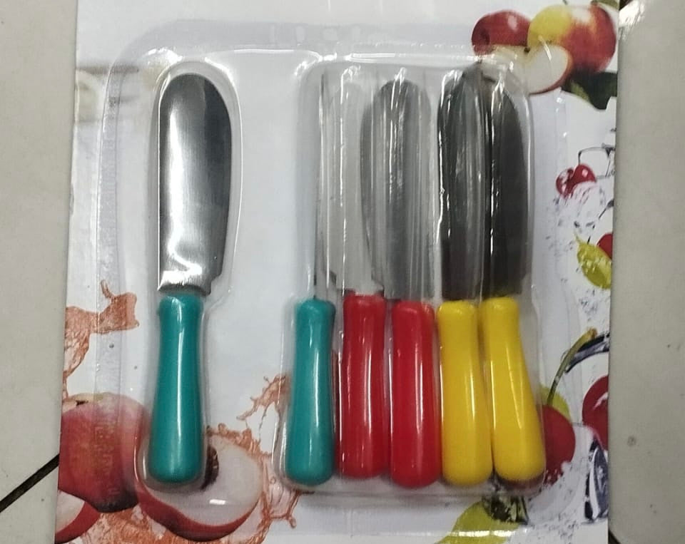 6pcs Butter Knife With Plastic Handle, Butter Cream Icing Frosting Knife, Kitchen Cake Decoration Tools