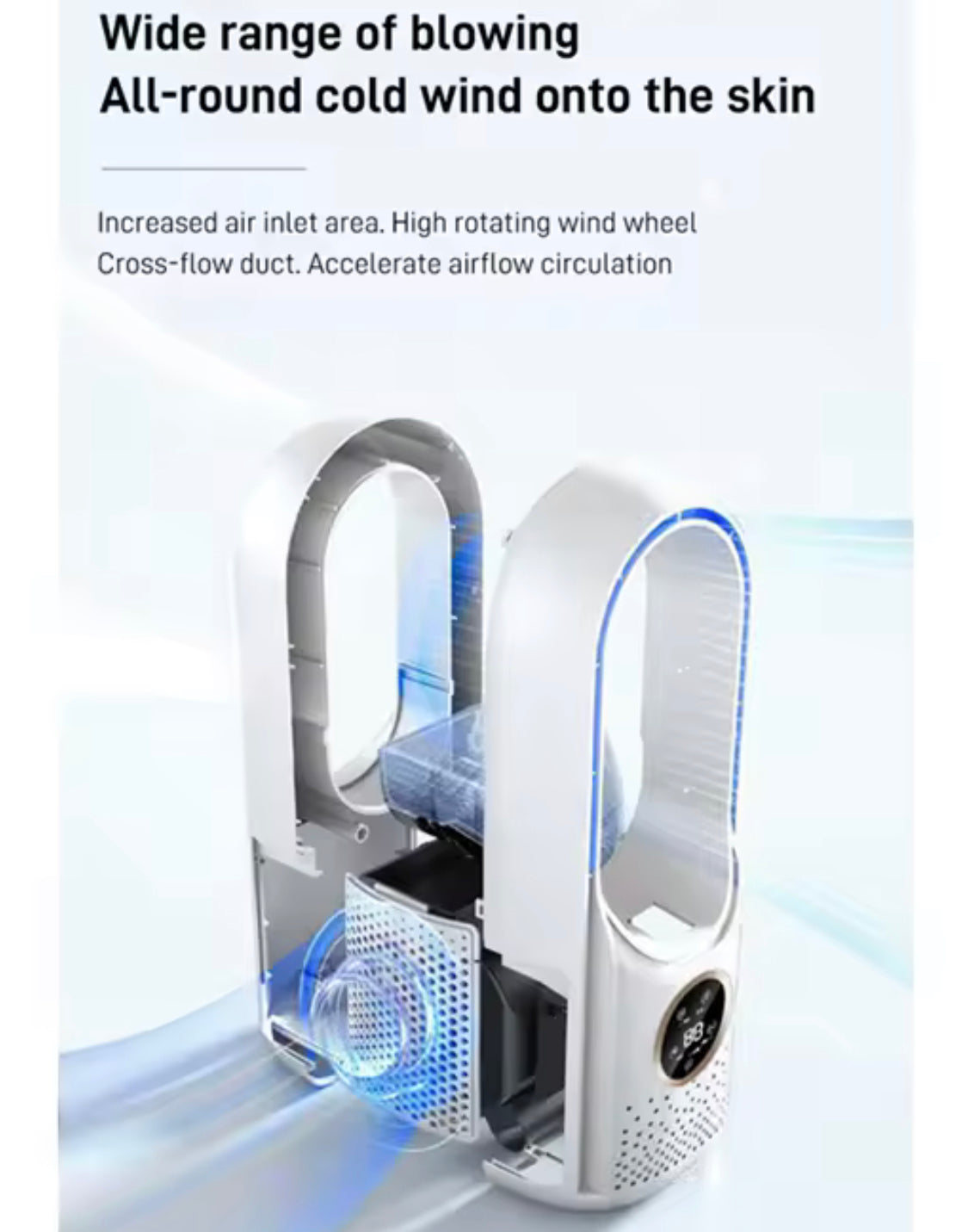 Adjustable Portable Air Cooling Fan, Portable USB Air Cooler, Desktop Humidifier Conditioning Fan, USB Air Cooler Electric Fan