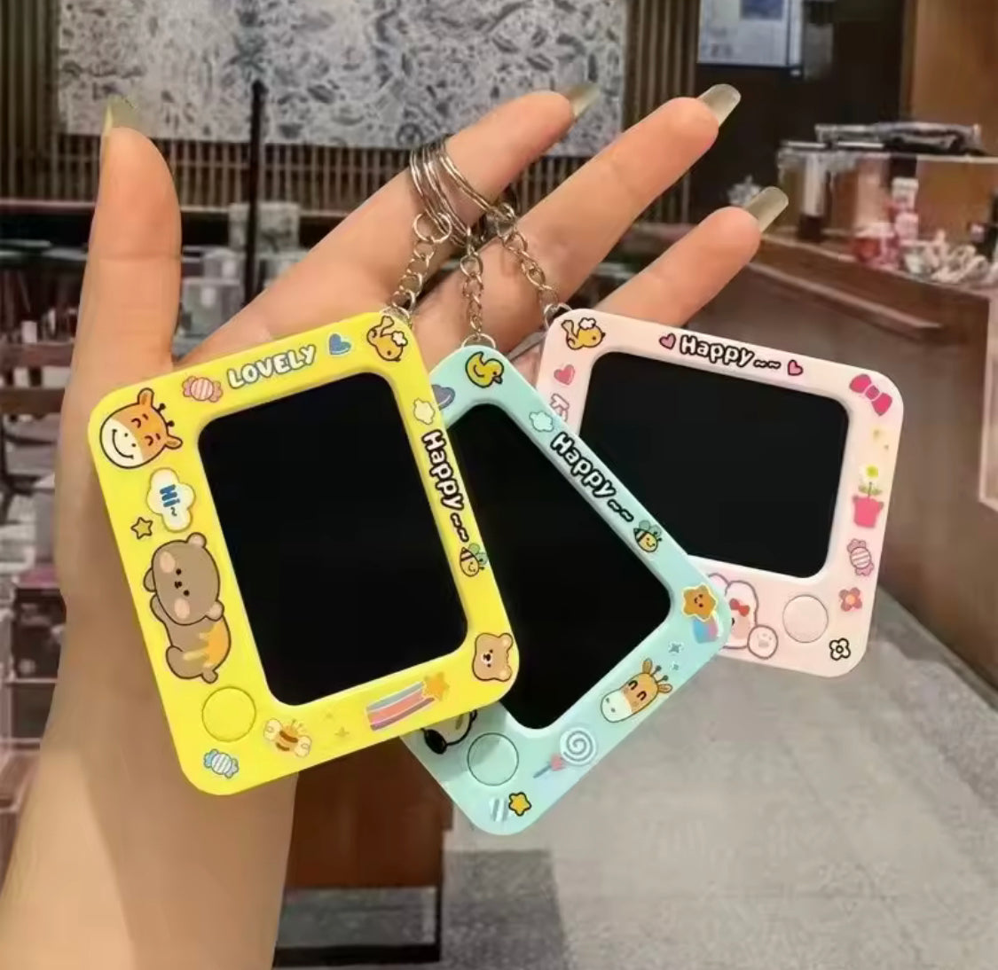 Creative Mini Graffiti Board Keychain, Portable Kids Doodle Drawing Board Keychain Toy, Mini Drawing Board Keychain