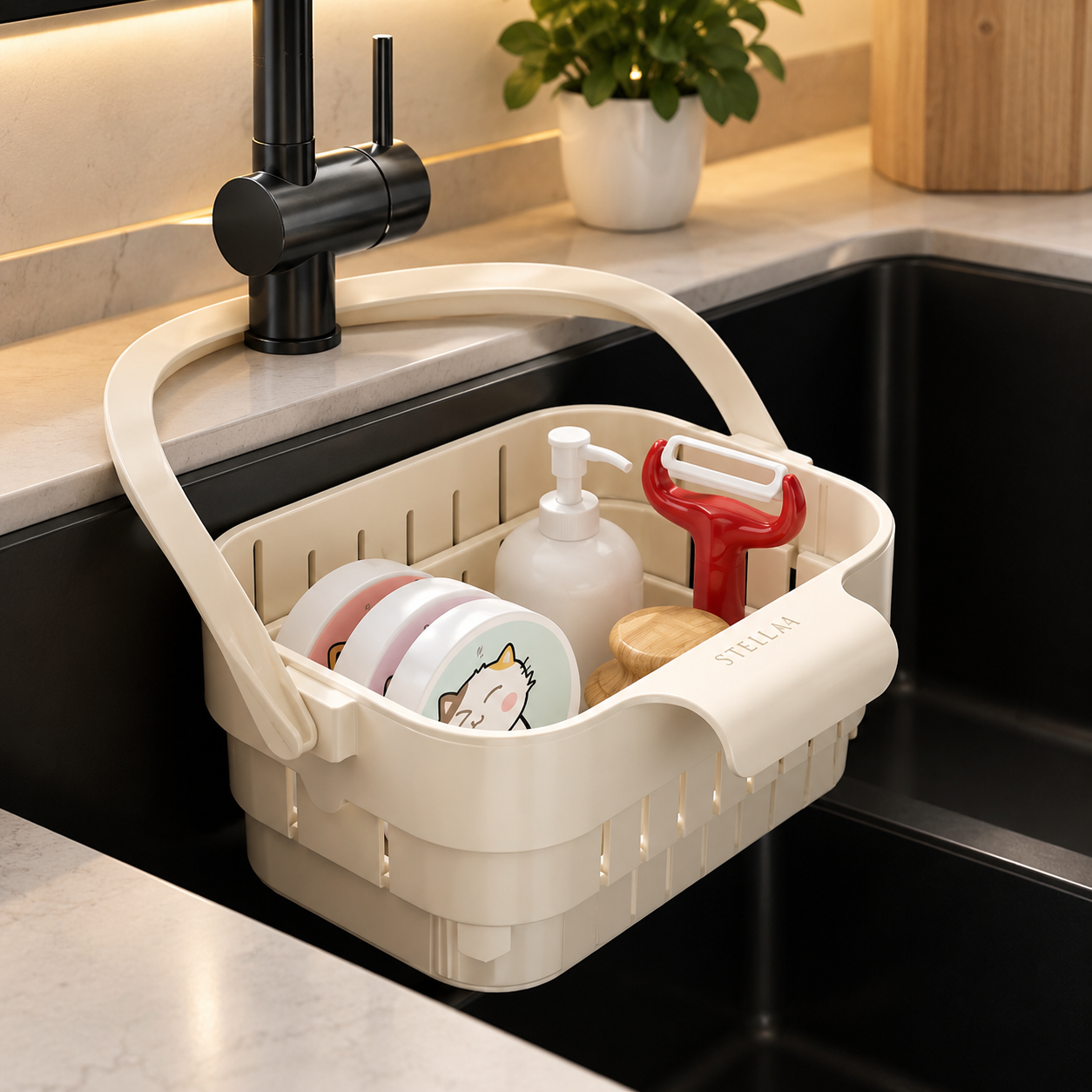 Multipurpose Folding Drain Colander, Space Saving Sink Drain Basket, Adjustable Sink Drain Filter Basket, Foldable Fruit And Vegetable Washing Basket