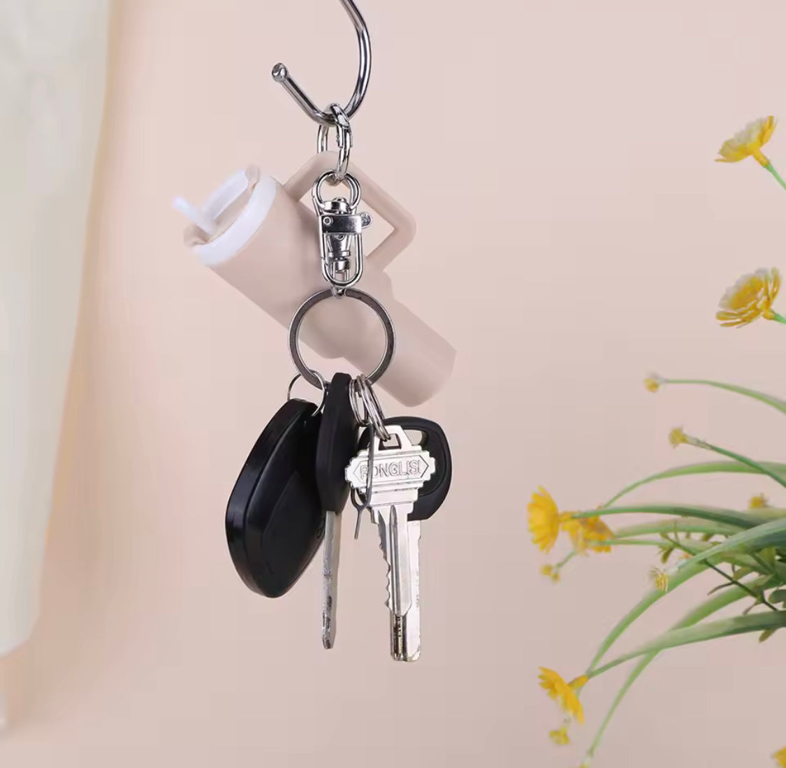 Mini Stanley Accessories Holder Keychain, Cute Tumbler Cup Handle Decoration, Mini Tumbler Lip Balm And Accessories Holder, Cute Mini Tumbler Storage Case