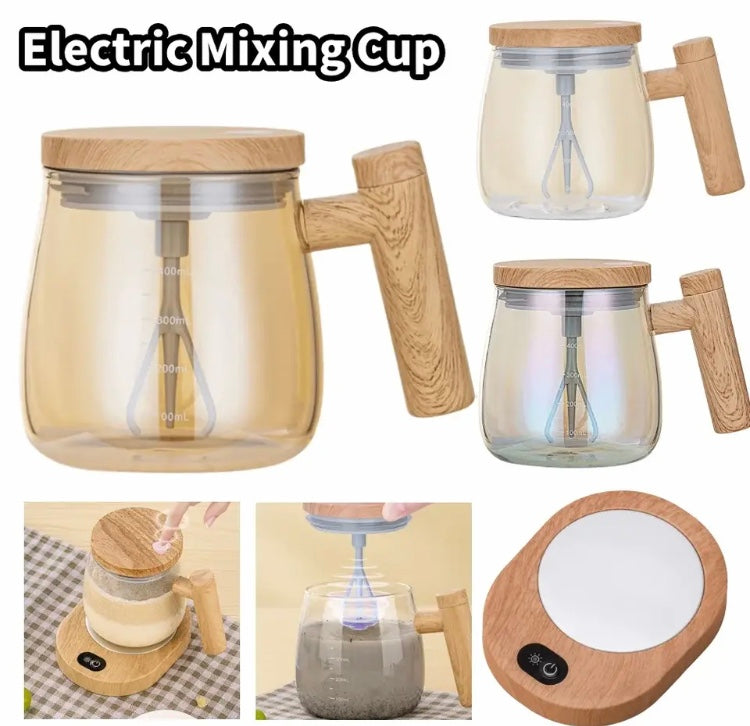 400ml Electric Mixing Cup, Automatic Portable Glass Cup Blender, Waterproof Self Coffee Mixer