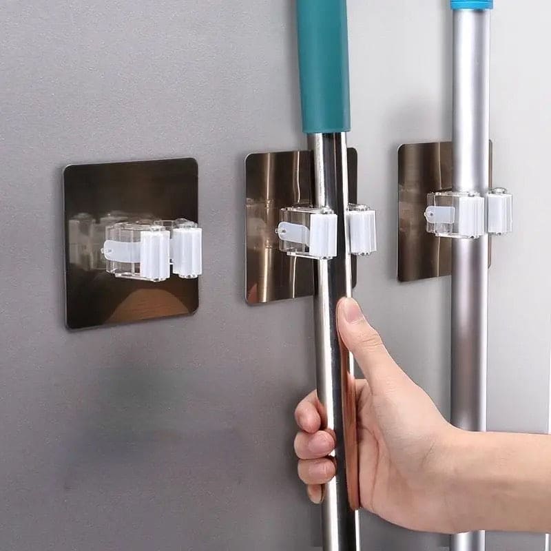 Brush Broom Hanger Hook, Super Anti Slip Utility Hooks, Home Storage Rack, Bathroom Suction Hanging Pipe Hooks, Wall Mounted Mop Organizer Holder, Multipurpose Wall Hook