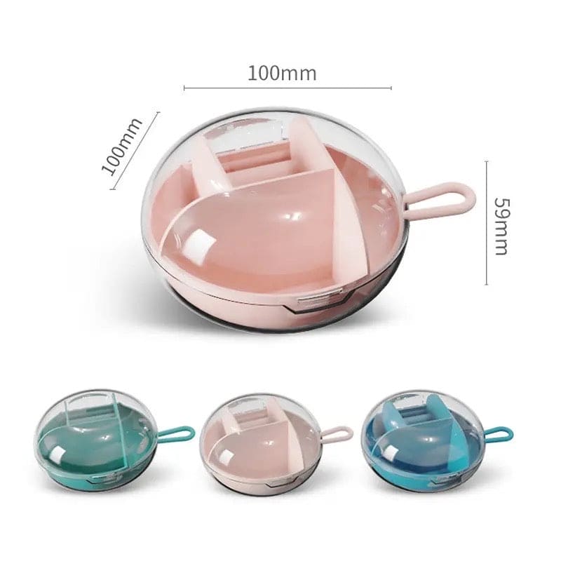 Circular Jewellery Box, Mini Round Shape Jewelry Organizer, Necklace Earrings Rings Holder, Transparent Round Travel Jewelry Box, Multi Grid Storage Case for Earrings Rings