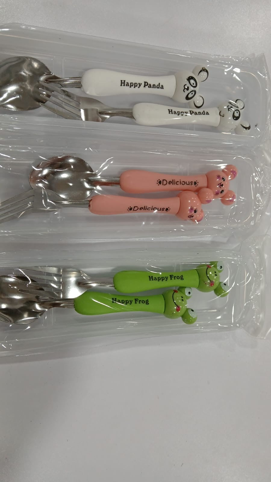 2 Pcs Kids Cutlery Set, Stainless Steel Child Tableware Kitchen Supplies, Cute Cartoon Design Cutlery Set
