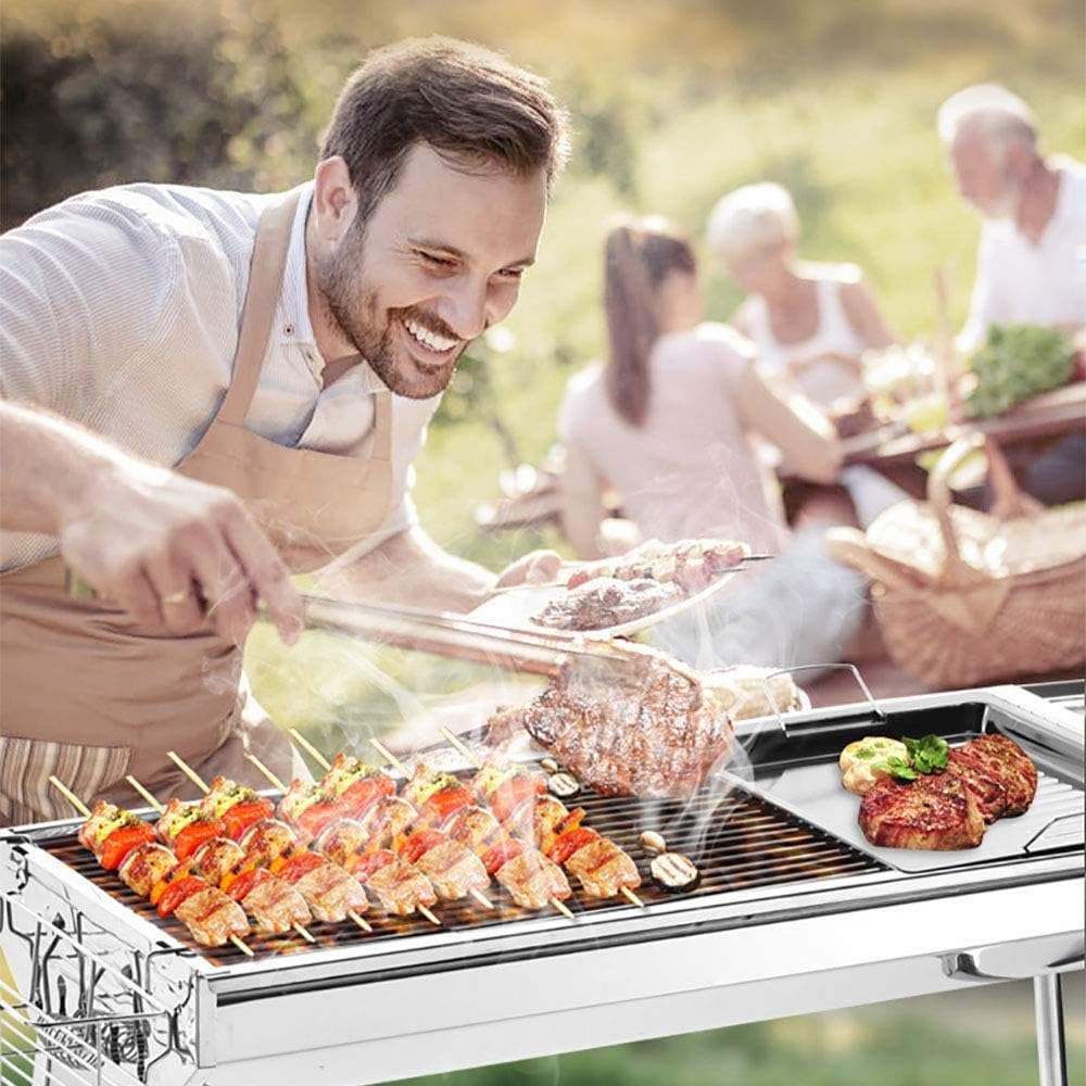 Pack Of 80 BBQ Bamboo Stick, Long & Flat Barbeque Grill Bamboo Stick, Wooden Barbecue Kabob Skewers