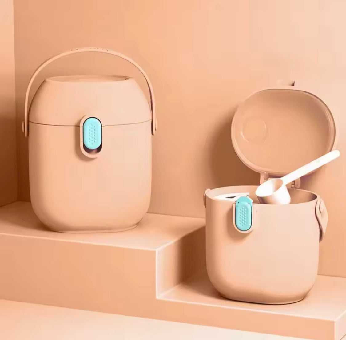 Baby Milk Powder Container With Spoon, Portable Baby Food Storage Box, Newborn Toddler Snack Box, Baby Essentials Baby Milk Powder Container With Spoon, Portable Baby Food Storage Box, Newborn Toddler Snack Box, Baby Essentials